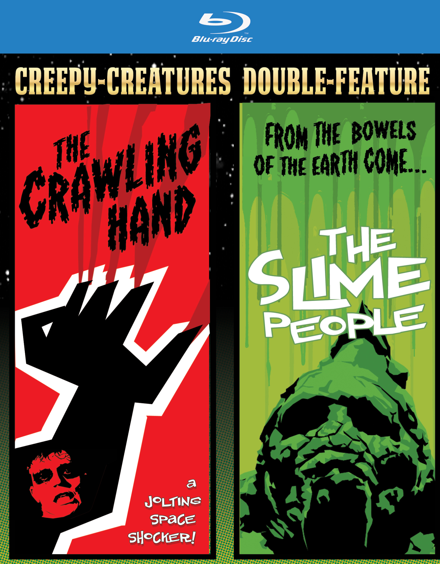 CREEPY-CREATURE DOUBLE-FEATURE (THE SLIME PEOPLE + THE CRAWLING HAND)